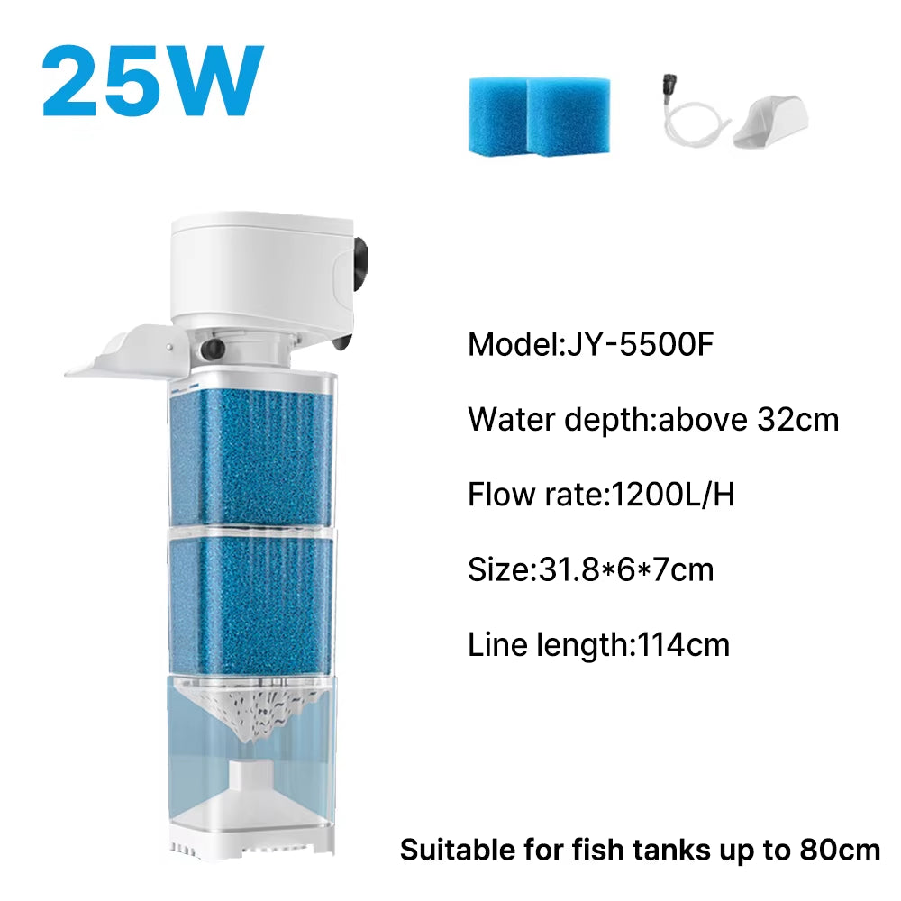 Whisper-Quiet Aquarium Filter Pump - Enhance Your Fish Tank with Our Submersible Air Oxygen Aerator & Internal Water Pump (220V, 4W)