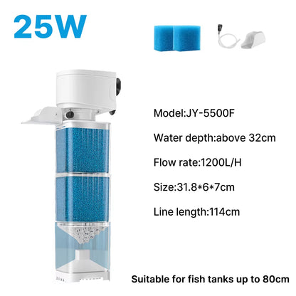 Whisper-Quiet Aquarium Filter Pump - Enhance Your Fish Tank with Our Submersible Air Oxygen Aerator & Internal Water Pump (220V, 4W)
