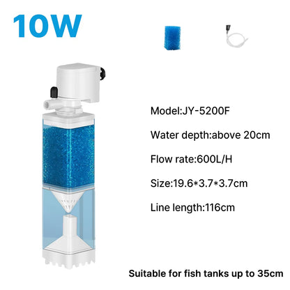 Whisper-Quiet Aquarium Filter Pump - Enhance Your Fish Tank with Our Submersible Air Oxygen Aerator & Internal Water Pump (220V, 4W)