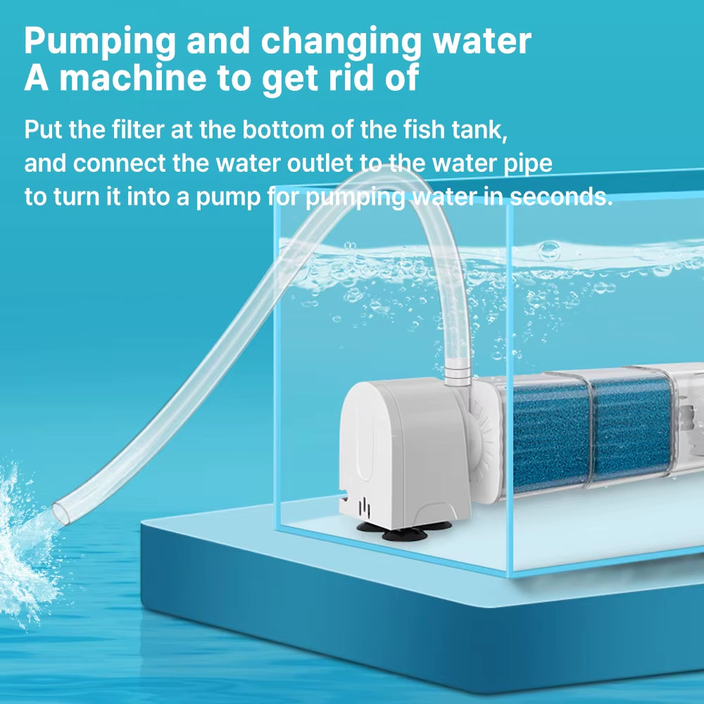 Whisper-Quiet Aquarium Filter Pump - Enhance Your Fish Tank with Our Submersible Air Oxygen Aerator & Internal Water Pump (220V, 4W)