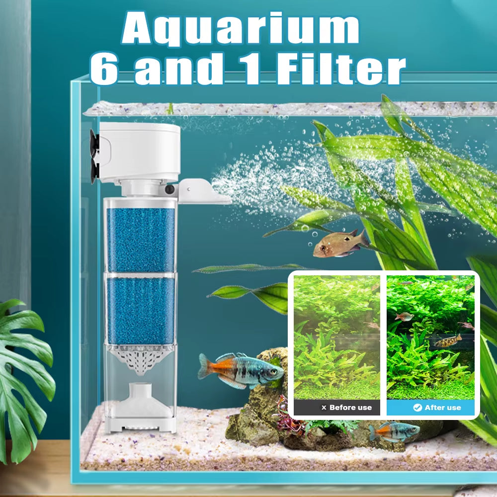 Whisper-Quiet Aquarium Filter Pump - Enhance Your Fish Tank with Our Submersible Air Oxygen Aerator & Internal Water Pump (220V, 4W)