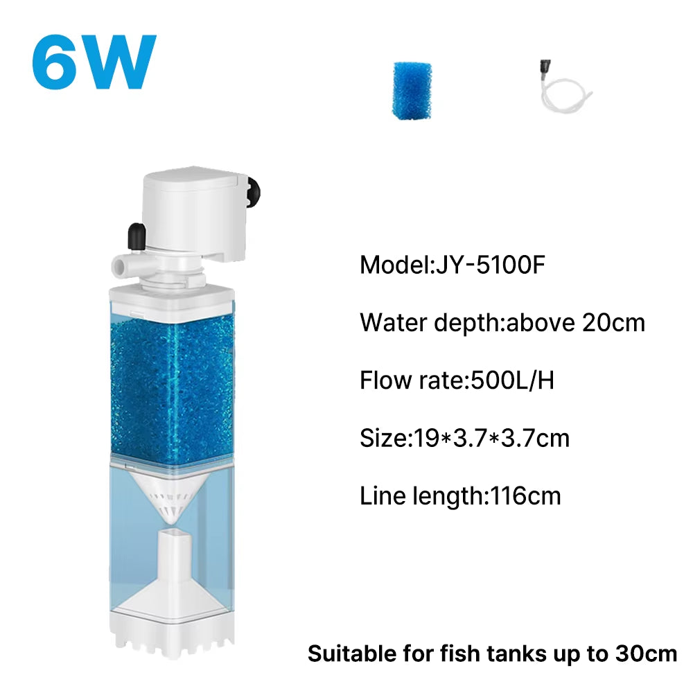 Whisper-Quiet Aquarium Filter Pump - Enhance Your Fish Tank with Our Submersible Air Oxygen Aerator & Internal Water Pump (220V, 4W)