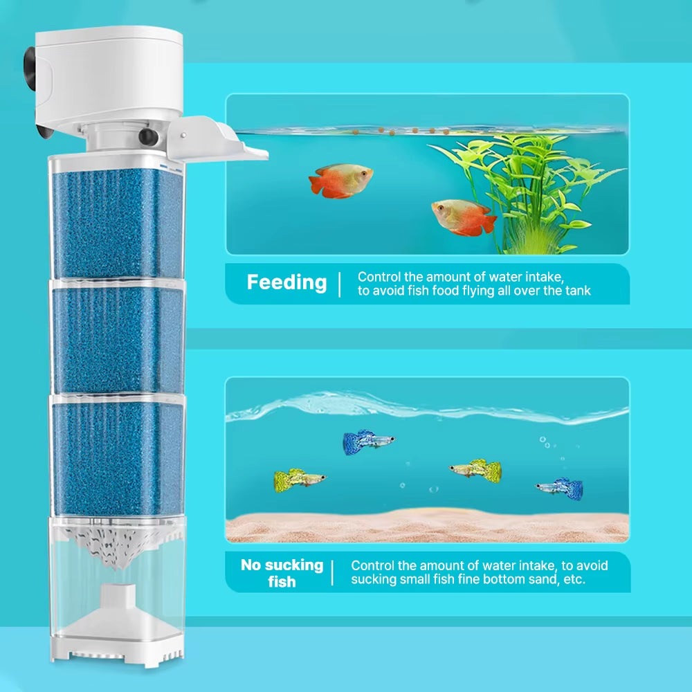 Whisper-Quiet Aquarium Filter Pump - Enhance Your Fish Tank with Our Submersible Air Oxygen Aerator & Internal Water Pump (220V, 4W)